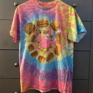 Small Unisex Spencer’s Tie-dye SpongeBob Squarpants Patrick Star Graphic T-Shirt